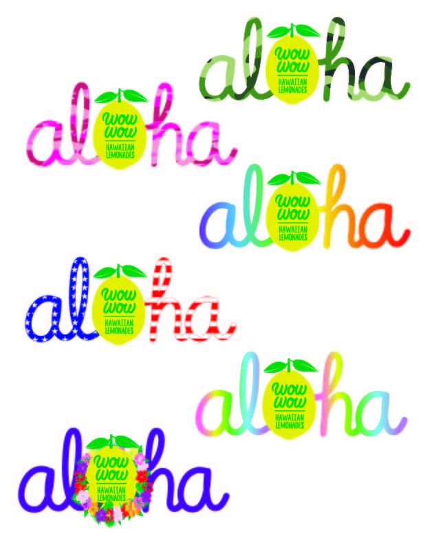 Aloha Tagline Transfer Decals